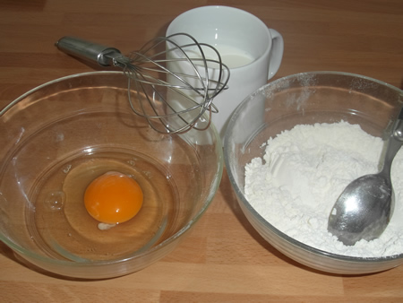 Huevos, harina y azúcar 